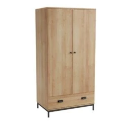 Dunelm Fulton Double 1 Drawer Wardrobe -Harmony Furniture Store 30729074 alt02