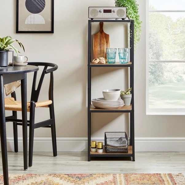 Dunelm Modular 4 Shelf Black Frame Component Dunelm Modular 4 Shelf Black Frame Component -Harmony Furniture Store 30733561 alt01