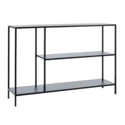 Dunelm Black Console Table Shelving Unit 3 Dunelm Black Console Table Shelving Unit -Harmony Furniture Store 30737073 alt03