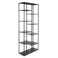 Dunelm Tall Slim Black Book Case Shelving Unit -Harmony Furniture Store 30737075 alt03