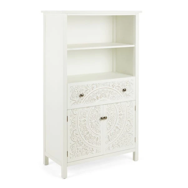 Dunelm Samira Tall 2 Door & 1 Drawer Chest, White Dunelm Samira Tall 2 Door & 1 Drawer Chest, White -Harmony Furniture Store 30748013 alt01