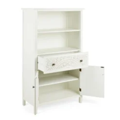 Dunelm Samira Tall 2 Door & 1 Drawer Chest, White 2 Dunelm Samira Tall 2 Door & 1 Drawer Chest, White -Harmony Furniture Store 30748013 alt02
