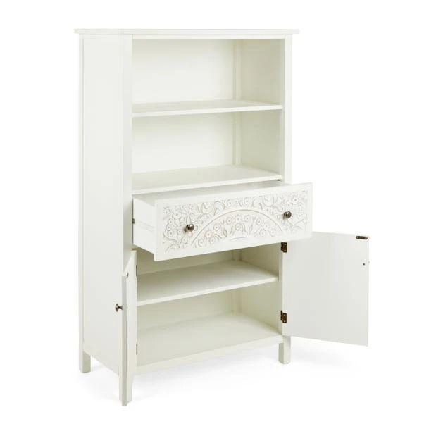 Dunelm Samira Tall 2 Door & 1 Drawer Chest, White Dunelm Samira Tall 2 Door & 1 Drawer Chest, White -Harmony Furniture Store 30748013 alt02