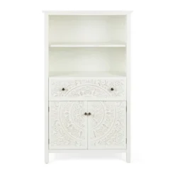 Dunelm Samira Tall 2 Door & 1 Drawer Chest, White 3 Dunelm Samira Tall 2 Door & 1 Drawer Chest, White -Harmony Furniture Store 30748013 alt03