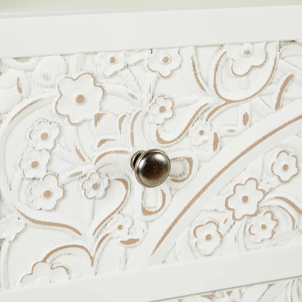 Dunelm Samira Tall 2 Door & 1 Drawer Chest, White Dunelm Samira Tall 2 Door & 1 Drawer Chest, White -Harmony Furniture Store 30748013 alt05