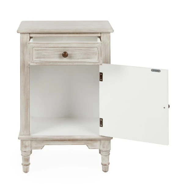 Dunelm Lucille 1 Drawer & 1 Door Bedside Table, White Wash Dunelm Lucille 1 Drawer & 1 Door Bedside Table, White Wash -Harmony Furniture Store 30748018 alt03
