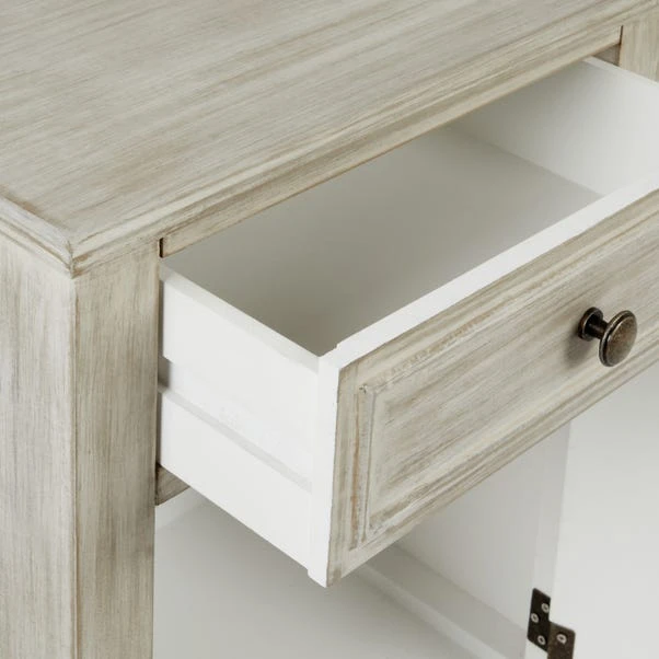 Dunelm Lucille 1 Drawer & 1 Door Bedside Table, White Wash Dunelm Lucille 1 Drawer & 1 Door Bedside Table, White Wash -Harmony Furniture Store 30748018 alt05