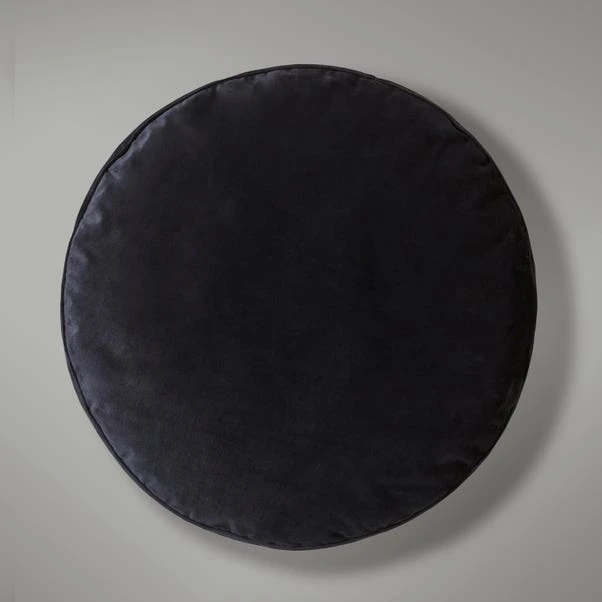 Dunelm Recycled Velour Round Pouffe Dunelm Recycled Velour Round Pouffe -Harmony Furniture Store 30751287 alt01