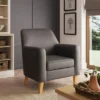 Dunelm Cooper Grey Faux Leather Armchair