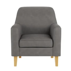 Dunelm Cooper Grey Faux Leather Armchair -Harmony Furniture Store 30753409 alt02