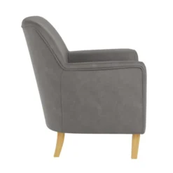 Dunelm Cooper Grey Faux Leather Armchair -Harmony Furniture Store 30753409 alt03