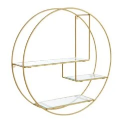 Dunelm Curves Gold Circle Shelf 2 Dunelm Curves Gold Circle Shelf -Harmony Furniture Store 30754141 alt02