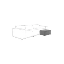 Dunelm Modular Cruz Velvet Footstool