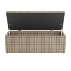 Dunelm Oswald Check Ottoman Storage Bench -Harmony Furniture Store 30761376 alt03