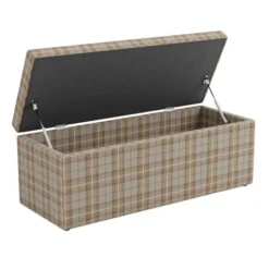 Dunelm Oswald Check Ottoman Storage Bench -Harmony Furniture Store 30761376 alt04