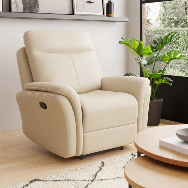 Dunelm Monte Distressed Faux Leather Reclining Armchair Dunelm Monte Distressed Faux Leather Reclining Armchair -Harmony Furniture Store 30762282