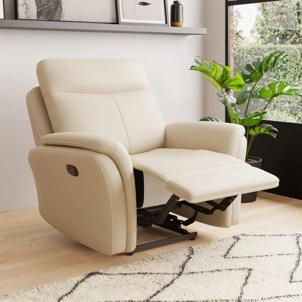 Dunelm Monte Distressed Faux Leather Reclining Armchair Dunelm Monte Distressed Faux Leather Reclining Armchair -Harmony Furniture Store 30762282 alt01