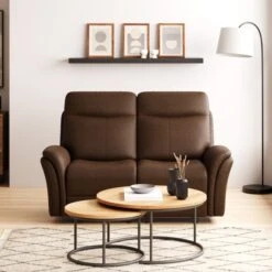 Dunelm Monte Faux Suede Reclining 2 Seater Sofa