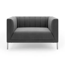 Dunelm Bellamy Luxe Velvet Snuggle Chair -Harmony Furniture Store 30764681 alt02