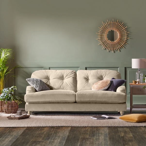 Dunelm Martha Vintage Velvet 3 Seater Sofa Dunelm Martha Vintage Velvet 3 Seater Sofa -Harmony Furniture Store 30765155