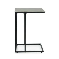 Dunelm Charlie Concrete Effect C-Shaped Side Table -Harmony Furniture Store 30765713 alt04