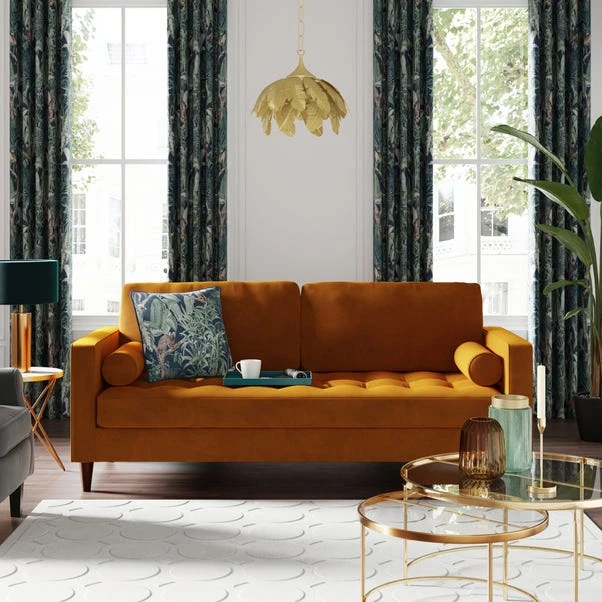 Dunelm Zoe Velvet 3 Seater Sofa Dunelm Zoe Velvet 3 Seater Sofa -Harmony Furniture Store 30766215