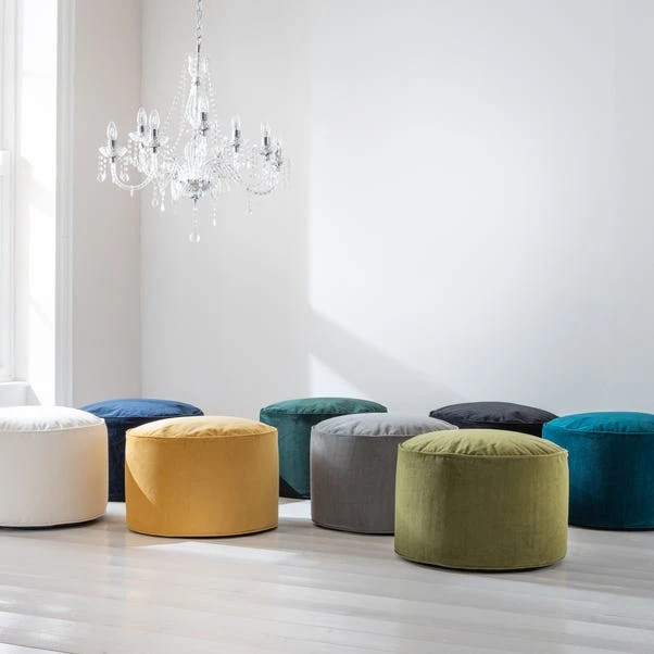 Dunelm Eliza Velvet Pouffe Dunelm Eliza Velvet Pouffe -Harmony Furniture Store 30766412 alt06
