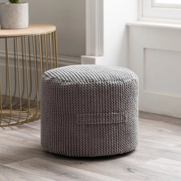 Dunelm Kid's Jenson Charcoal Waffle Pouffe Dunelm Kid's Jenson Charcoal Waffle Pouffe -Harmony Furniture Store 30766419
