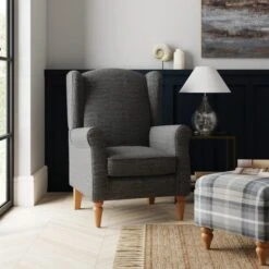 Dunelm Oswald Self Assembly Chenille Chair