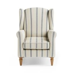 Dunelm Oswald Self Assembly Pinstripe Armchair Folkstone Blue 2 Dunelm Oswald Self Assembly Pinstripe Armchair Folkstone Blue -Harmony Furniture Store 30766628 alt02