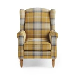 Dunelm Oswald Check Wingback Armchair -Harmony Furniture Store 30766644 alt03