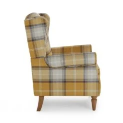 Dunelm Oswald Check Wingback Armchair -Harmony Furniture Store 30766644 alt04