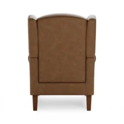 Dunelm Oswald Mocha Distressed Faux Leather Armchair -Harmony Furniture Store 30766646 alt04