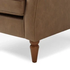 Dunelm Oswald Mocha Distressed Faux Leather Armchair -Harmony Furniture Store 30766646 alt05