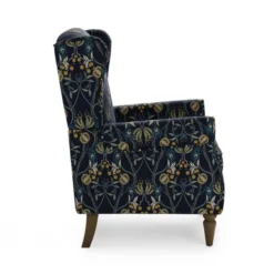 Dunelm Oswald Navy Havisham Print Wingback Armchair -Harmony Furniture Store 30766650 alt03