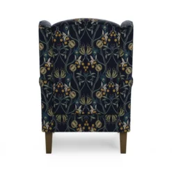 Dunelm Oswald Navy Havisham Print Wingback Armchair -Harmony Furniture Store 30766650 alt04