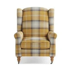Dunelm Oswald Grande Check Wingback Armchair 3 Dunelm Oswald Grande Check Wingback Armchair -Harmony Furniture Store 30766655 alt03