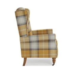 Dunelm Oswald Grande Check Wingback Armchair 4 Dunelm Oswald Grande Check Wingback Armchair -Harmony Furniture Store 30766655 alt04