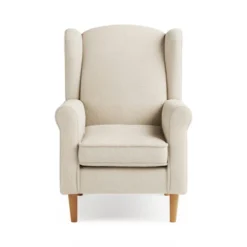 Dunelm Oswald Sandstone Sherpa Wingback Armchair 2 Dunelm Oswald Sandstone Sherpa Wingback Armchair -Harmony Furniture Store 30766657 alt02