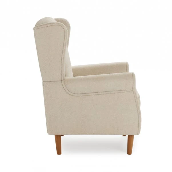 Dunelm Oswald Sandstone Sherpa Wingback Armchair Dunelm Oswald Sandstone Sherpa Wingback Armchair -Harmony Furniture Store 30766657 alt03