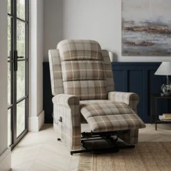 Dunelm Edith Check Rise And Recline Chair -Harmony Furniture Store 30767903 alt02