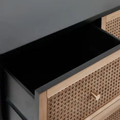 Dunelm Franco 7 Drawer Chest, Black -Harmony Furniture Store 30768079 alt04