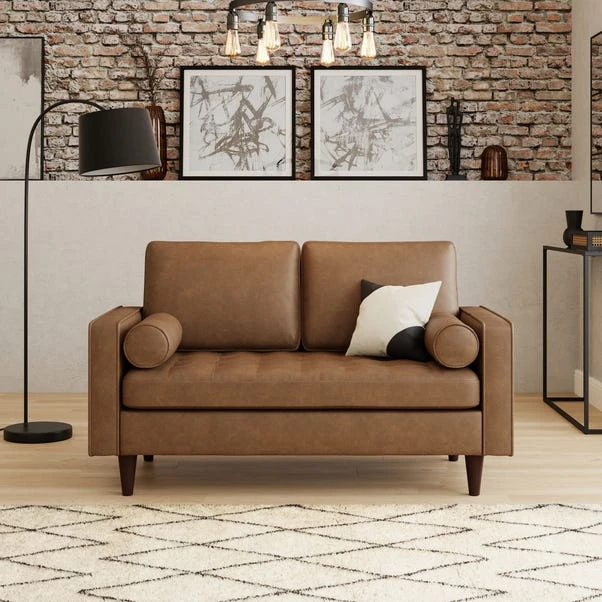 Dunelm Alfie Faux Leather 2 Seater Sofa Dunelm Alfie Faux Leather 2 Seater Sofa -Harmony Furniture Store 30768419