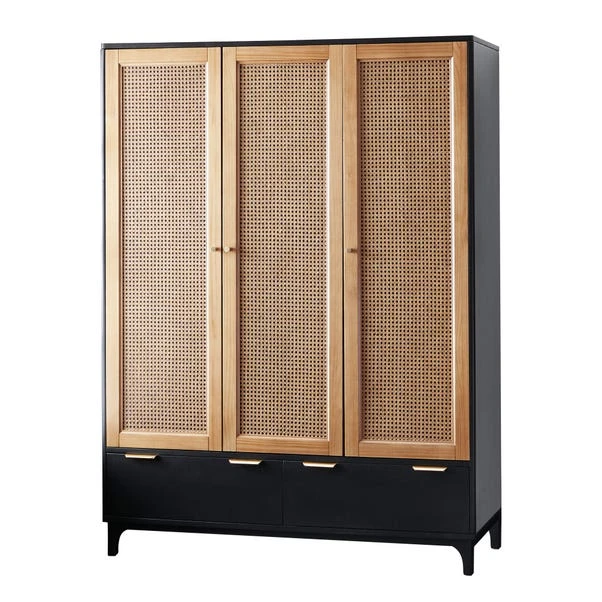 Dunelm Franco Triple Wardrobe, Black Dunelm Franco Triple Wardrobe, Black -Harmony Furniture Store 30768521 alt01
