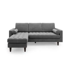 Dunelm Alfie Velvet Corner Chaise 2 Dunelm Alfie Velvet Corner Chaise -Harmony Furniture Store 30768604 alt02