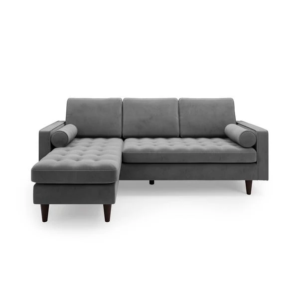 Dunelm Alfie Velvet Corner Chaise Dunelm Alfie Velvet Corner Chaise -Harmony Furniture Store 30768604 alt02