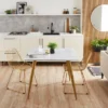 Dunelm Kendall Marble Effect Square Dining Table