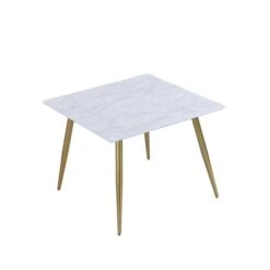 Dunelm Kendall Marble Effect Square Dining Table -Harmony Furniture Store 30769229 alt04