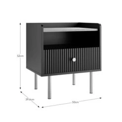 Dunelm Georgi 1 Drawer Bedside Table -Harmony Furniture Store 30769261 alt05