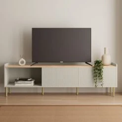 Dunelm Georgi Extra Wide TV Unit Natural -Harmony Furniture Store 30769273 alt02